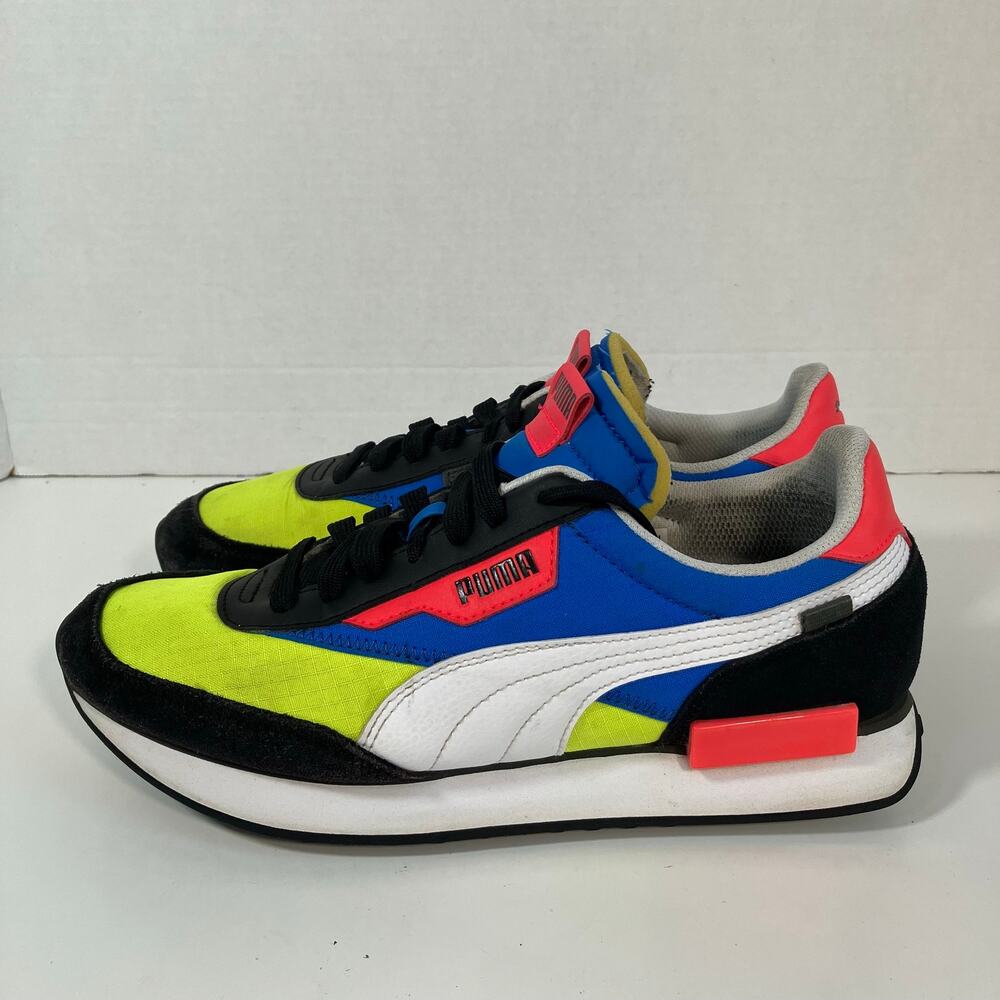 Puma Mens Sz 8.5 Future Rider Play On Colorful Retro Sneakers Mesh Suede